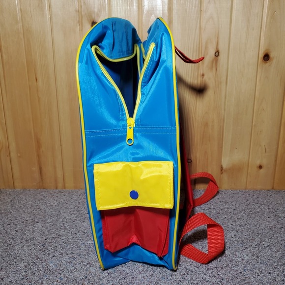 Vintage Dick Tracy The Kid Backpack Blue‎ Bag Disney Movie Film Rare Like New - Picture 4 of 11